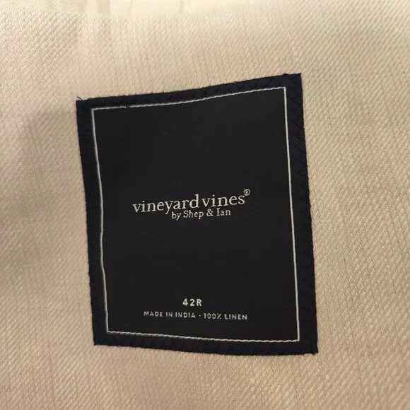 NWT Vineyard Vines Linen Blazer Jacket Stone 42R